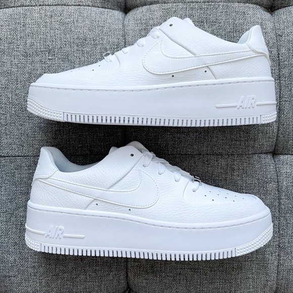 🤍 Nike Air Force 1 Sage Low white leather shoes - Picture 3 of 4